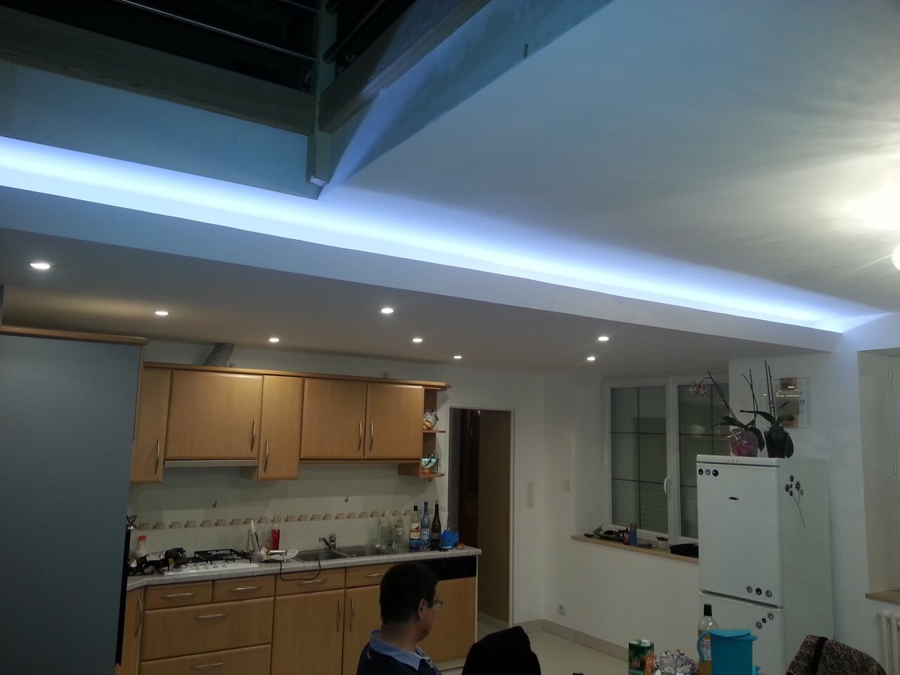 faux plafonds avec intégration de lumières